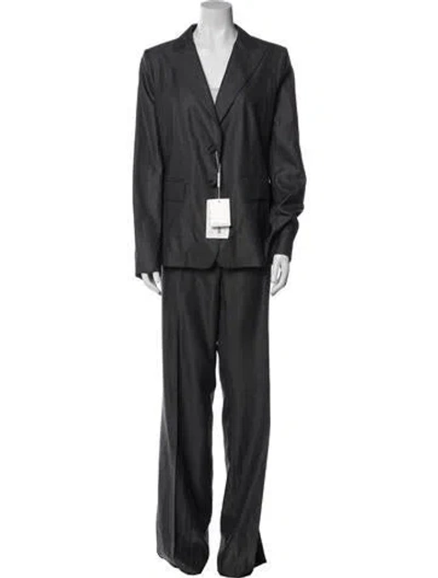 Pre-owned Max Mara Virgin Wool Pantsuit W/ Tags W/tags In Gray