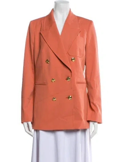 Pre-owned Max Mara Virgin Wool Peacoat In Neutral