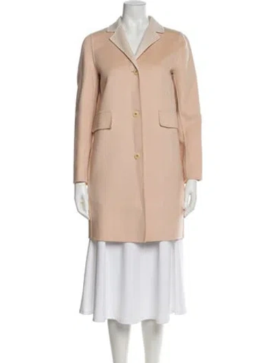Pre-owned Max Mara Virgin Wool Peacoat In Neutral