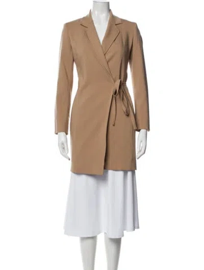 Pre-owned Max Mara Virgin Wool Peacoat W/ Tags In Neutral