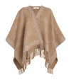Max Mara Woman Cape Camel Size Onesize Virgin Wool In Brown