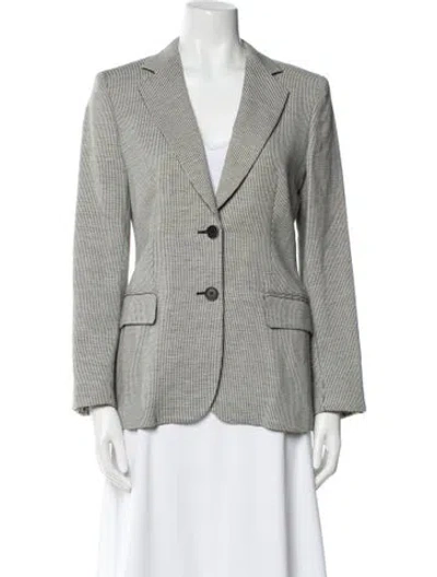 Pre-owned Max Mara Virgin Wool Printed Blazer In Multi