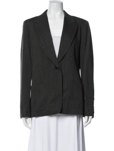 Pre-owned Max Mara Virgin Wool Printed Blazer In Multi