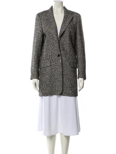 Pre-owned Max Mara Virgin Wool Printed Blazer In Multi