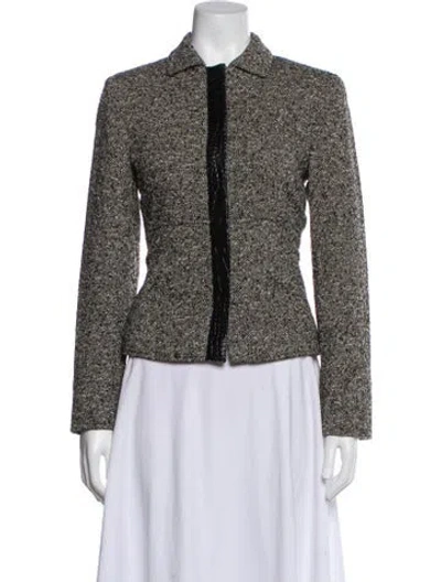 Pre-owned Max Mara Virgin Wool Printed Evening Jacket In Multi