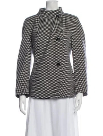 Pre-owned Max Mara Virgin Wool Printed Jacket In Neutral