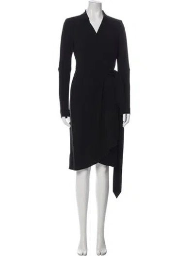 Pre-owned Max Mara Virgin Wool Robe In Black