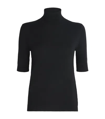 Max Mara Virgin Wool Rollneck Sweater In Black