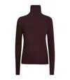 Max Mara Virgin Wool Rollneck Sweater In Burgundy