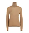 Max Mara Virgin Wool Rollneck Sweater In Sand