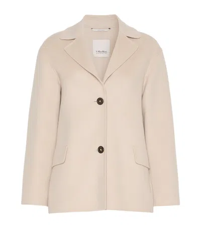 Max Mara Virgin Wool Short Jacket In Sand