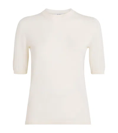 MAX MARA VIRGIN WOOL SHORT-SLEEVE SWEATER