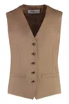 Max Mara Virgin Wool Single-breast Waistcoat
