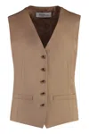 Max Mara Women's Virgin Wool Single-breast Waistcoat