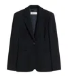 Max Mara Virgin Wool Single-breasted Blazer In Blue