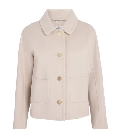 Max Mara Virgin Wool Single-breasted Jacket In Nude