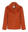 Max Mara Virgin Wool Single-breasted Jacket In Orange