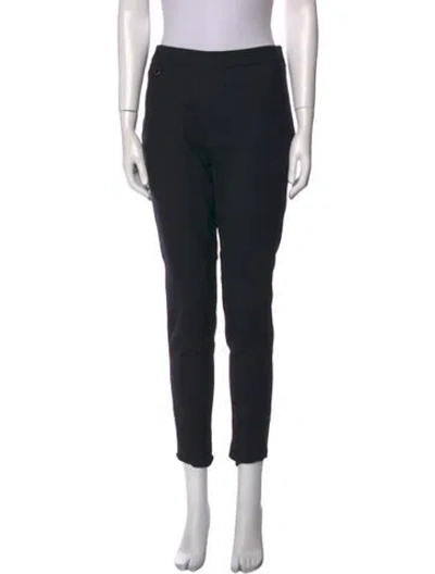 Pre-owned Max Mara Virgin Wool Skinny Leg Pants In Black