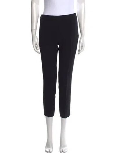 Pre-owned Max Mara Virgin Wool Skinny Leg Pants In Black
