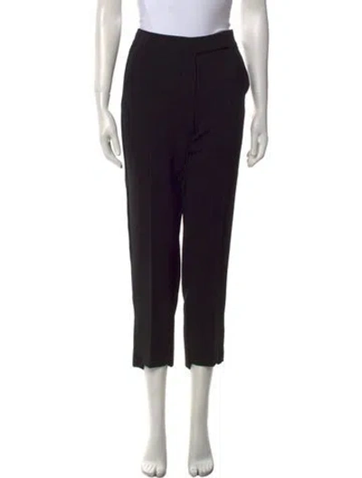 Pre-owned Max Mara Virgin Wool Skinny Leg Pants In Black