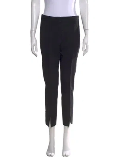Pre-owned Max Mara Virgin Wool Skinny Leg Pants In Black