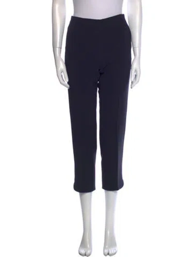 Pre-owned Max Mara Virgin Wool Skinny Leg Pants In Blue