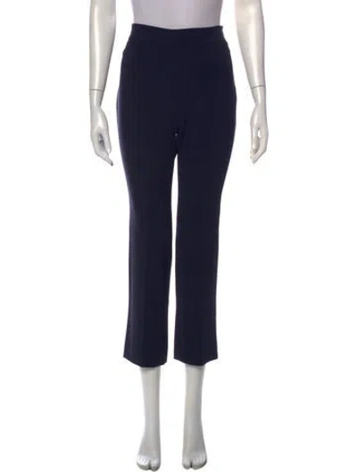 Pre-owned Max Mara Virgin Wool Skinny Leg Pants In Blue