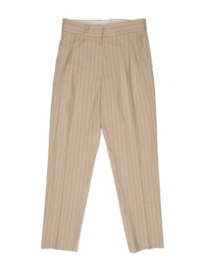 Pre-owned Max Mara Virgin Wool Skinny Leg Pants In Gray