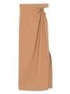 Max Mara Virgin-wool Skirt In Brown