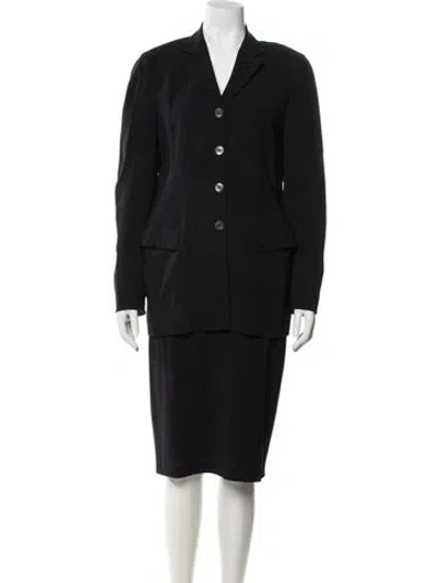 Pre-owned Max Mara Virgin Wool Skirt Suit In Gray