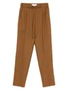 Max Mara Virgin-wool Straight-leg In Brown
