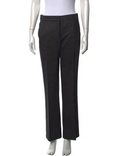 Pre-owned Max Mara Virgin Wool Straight Leg Pants In Black
