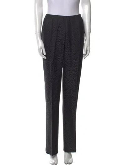 Pre-owned Max Mara Virgin Wool Straight Leg Pants In Blue