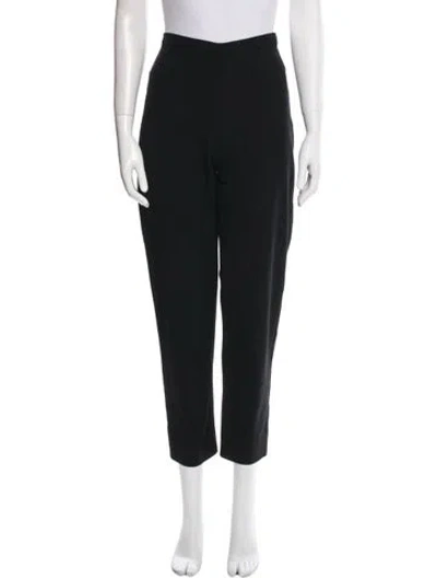 Pre-owned Max Mara Virgin Wool Straight Leg Pants In Blue