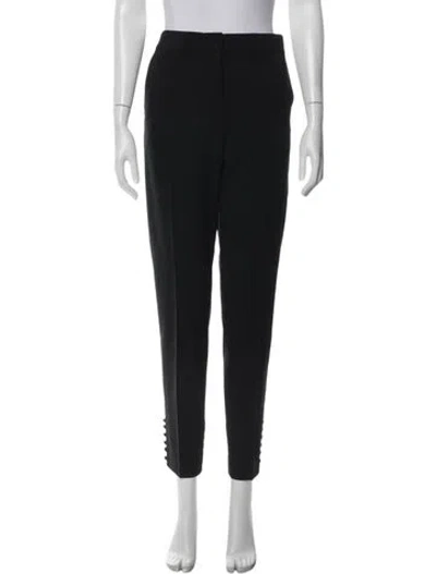 Pre-owned Max Mara Virgin Wool Straight Leg Pants In Blue