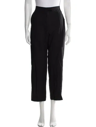 Pre-owned Max Mara Virgin Wool Straight Leg Pants In Blue