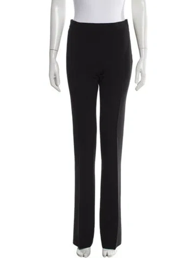 Pre-owned Max Mara Virgin Wool Straight Leg Pants In Gray