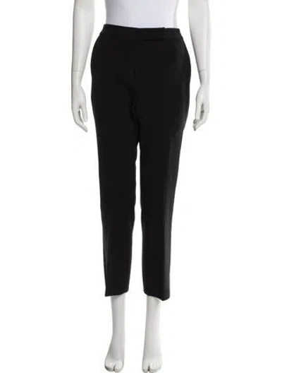 Pre-owned Max Mara Virgin Wool Straight Leg Pants In Gray