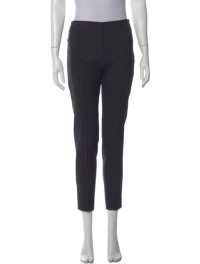 Pre-owned Max Mara Virgin Wool Straight Leg Pants In Gray