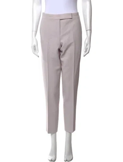 Pre-owned Max Mara Virgin Wool Straight Leg Pants In Grey