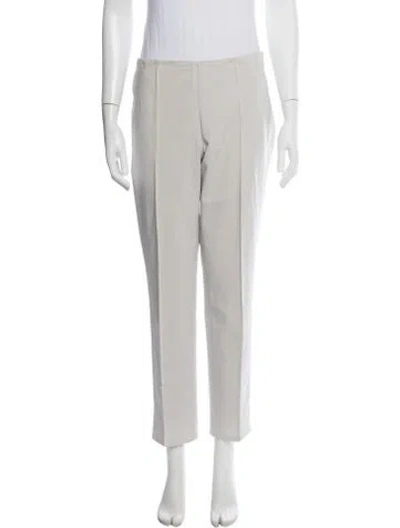 Pre-owned Max Mara Virgin Wool Straight Leg Pants In Grey