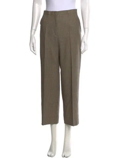 Pre-owned Max Mara Virgin Wool Straight Leg Pants In Multi