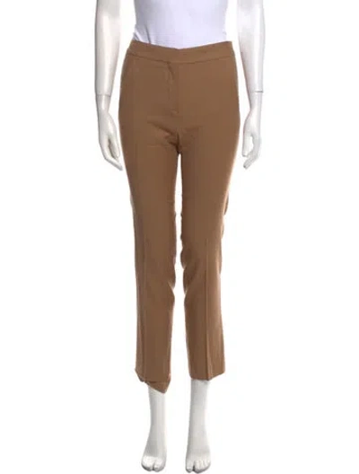 Pre-owned Max Mara Virgin Wool Straight Leg Pants In Neutral