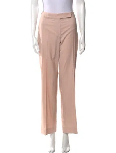 Pre-owned Max Mara Virgin Wool Straight Leg Pants In Neutral