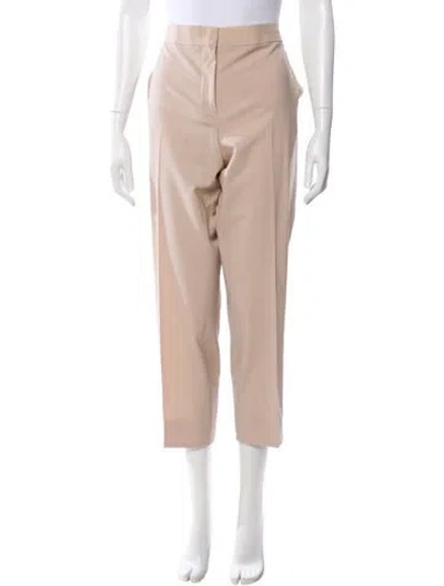 Pre-owned Max Mara Virgin Wool Straight Leg Pants In Neutral