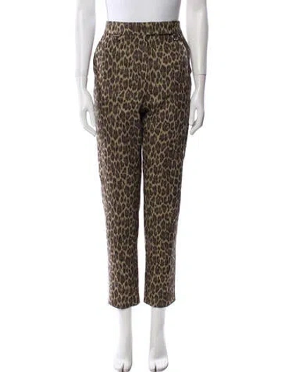 Pre-owned Max Mara Virgin Wool Straight Leg Pants In Neutral