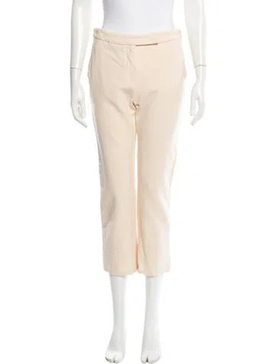 Pre-owned Max Mara Virgin Wool Straight Leg Pants In Neutral