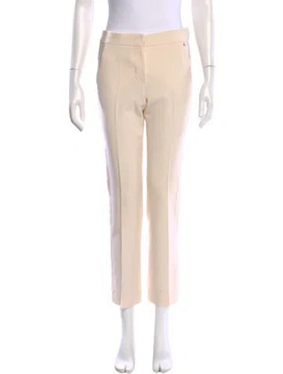 Pre-owned Max Mara Virgin Wool Straight Leg Pants In Neutral