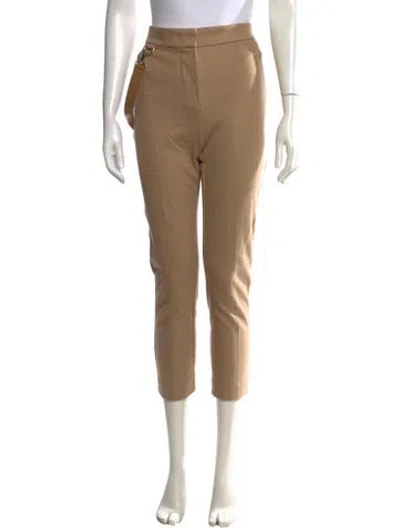 Pre-owned Max Mara Virgin Wool Straight Leg Pants In Neutrals