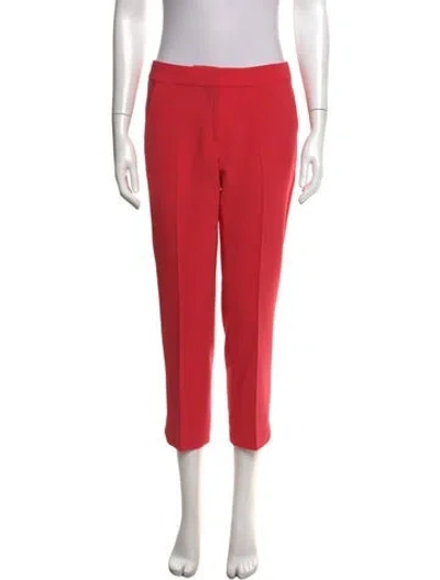 Pre-owned Max Mara Virgin Wool Straight Leg Pants In Pink